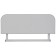 Side border prefix for growing transformer desks Polini Kids City D2, size 55x20 cm, white-white color
