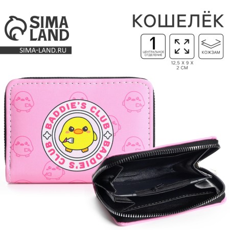 Youth wallet "Baddie`s Club" 12.5x9x2 cm