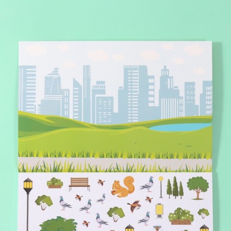Stickers in the book "Okay-ka" + 3 background 20.7x14.2 cm-12
