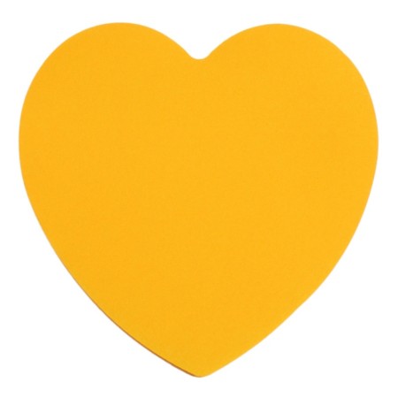 Block with a sticky edge paper 70x70mm, Erichkrause "Heart Neon", 50 sheets, orange-1