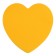Block with a sticky edge paper 70x70mm, Erichkrause "Heart Neon", 50 sheets, orange