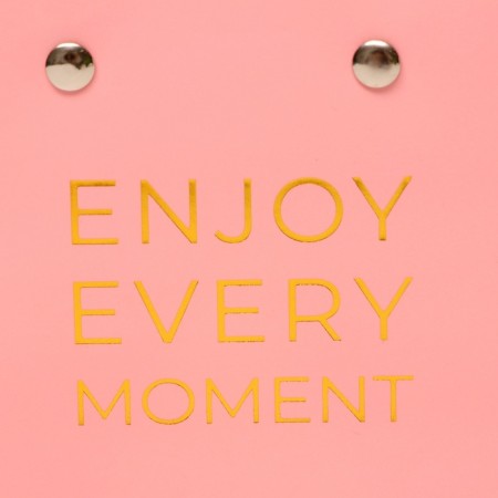 Bag for flowers pink Enjoy EVERY MOMENT MOLAGE-resistant 12X12-8X8-12.5 cm-3