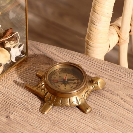 Compass "Turtle" Brass 10x10x3.5 cm-2