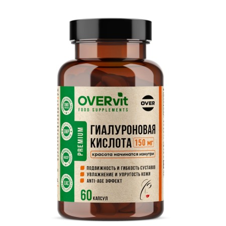 Hyaluronic acid Overvit, 150 mg, 60 capsules