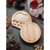 Set for feeding cheese, oak board 25 × 25 × 3.5 cm, 4 knives for cheese