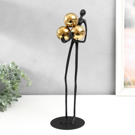 Souvenir Metal "Man holds balls" 18x12x38 cm