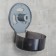 Toilet paper dispenser 28 × 27.5 × 12 cm, sleeve 6.5 cm, plastic, black color