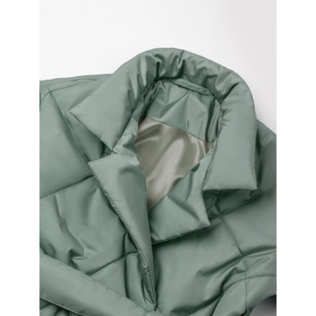 Пальто стёганое для девочек AmaroBaby TRENDY, рост 134-140 см, цвет фисташковый-14