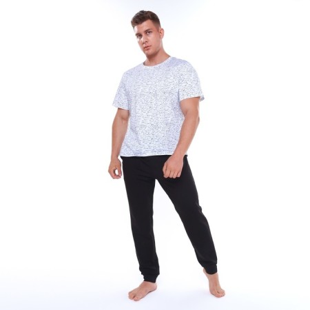 Homemade kit (T -shirt/pants), white/black color, size 56