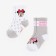 Set of socks "minnie", Minnie Mouse, gray/white color, 16-18 cm