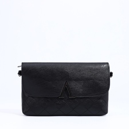 Bag-clate on magnet, long belt, black color