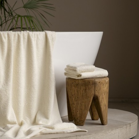 Terry towel Pasionaria "Play", 450 g, size 70x140 cm, white color-1