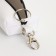 Key of zipper, length 16 cm, ring, carbine, white color