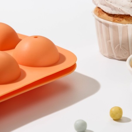Form for the chups "Chupik", silicone 19.5 × 11.7 × 3.5 cm, 8 cells, 2 parts, with sticks, color mix-3
