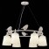 Suspended EVOLUCE lamp. Sle1155-503-06. Lavinia. 6x40 watts, E27, 68x68x2.5 cm, white color