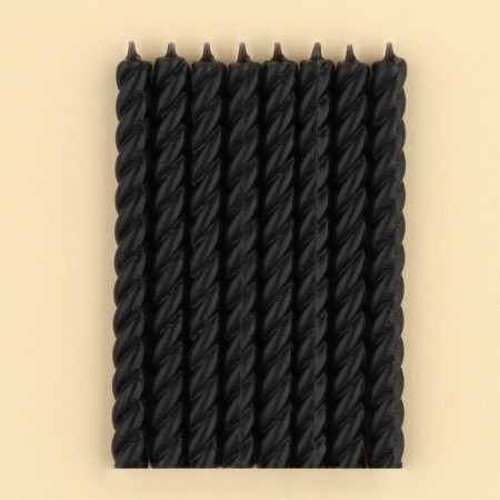 Candles for the cake, black, 16 pcs., 0.5 x 6.5 cm.-3