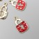 Decor for creativity Metal "Red Label" silver, enamel 1.6x1.1 cm