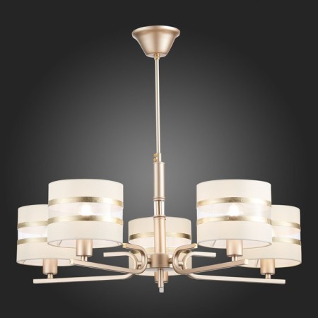 Ceiling EVOLUCE lamp. Sle300203-05. Almese. 5x40 watts, E14, 66x66x58 cm, Shampan-2