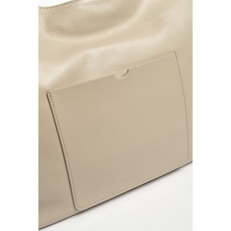 Sobo bag female, genuine leather, ludor beige, 39x13x27 cm-3