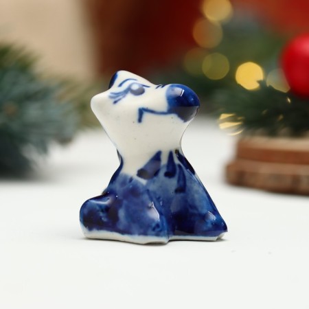 Souvenir "Dragon 2024", Gzhel, Red, Christmas tree suspension-2