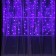 Garland "Curtain" 1.5 × 1 m, IP20, transparent thread, 180 LED, purple glow, 8 modes, 220 V