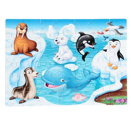 Puzzle "who lives on the edge of the Earth", 42 elements-3