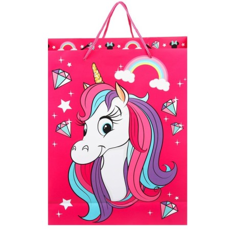 Gift package, 31x40x11 cm, packaging, Minnie Mouse and unicorn-4