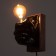 Bra Right hand fist E27 60W black/gold 18x18x10cm