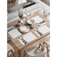 A set of napkins for setting the “Modest Giraffe” table, rectangular, rounded edges, size 30x46 cm, 4 pcs