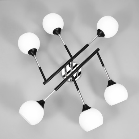 Luer "Indis" 6he27 40W Black-chromium 60x60x26 cm-3