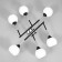 Luer "Indis" 6he27 40W Black-chromium 60x60x26 cm
