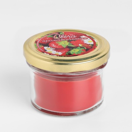 Aromatic candle in the jar "Sweet strawberries", 6x7 cm, 120 g-3