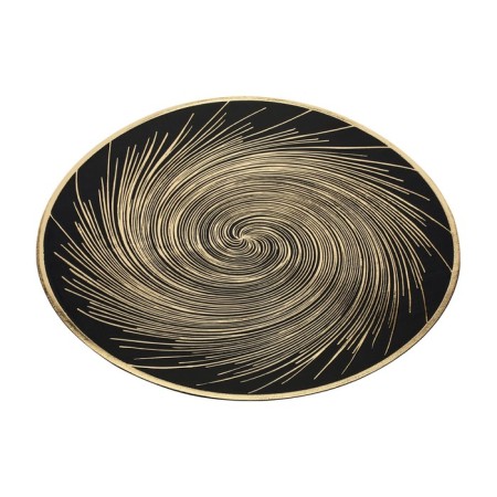 Serving napkin Regent Linea Desco, D = 38 cm, Black-Black-Golden Color