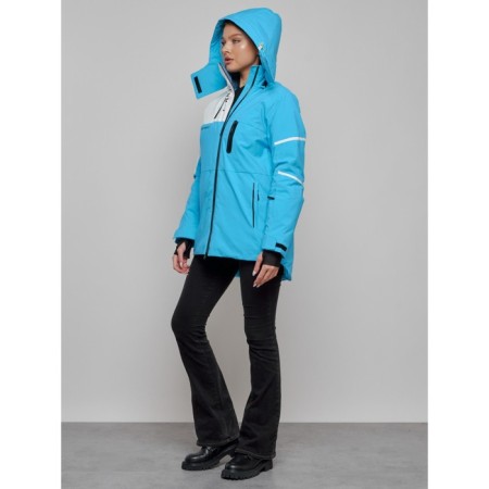 Ski jacket female, size 44, blue color-17
