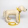 Set of collar (26-34x1.4 cm) and leash (120x1 cm) from eco-leather, yellow