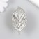 Handle for the casket metal "leaf" silver 5.2x2.8 cm