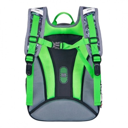 Frame backpack 36 x 28 x 11 cm, Across 198, filling: bag, gray/green ACR22-198-1-3
