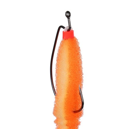 Benerations of foam 3D ex Worm FLUO 12 cm, under the offset hook No. 1/0, 2/0, 3/0/MIX, 5 pcs.-1