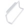 Hanger for towels, plastic, 22.5x6x9 cm, white color