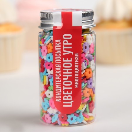 Confectionery sprinkling "Flower morning", multicolor, 50 g-1