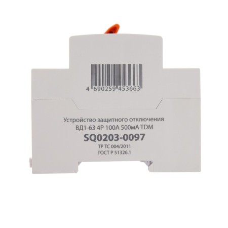 RCD TDM VD1-63, 4P, 100 A, 500MA, SQ0203-0097-4