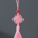 Suspension textiles, plastic "Knot of happiness and infinity" pink 8.5 cm