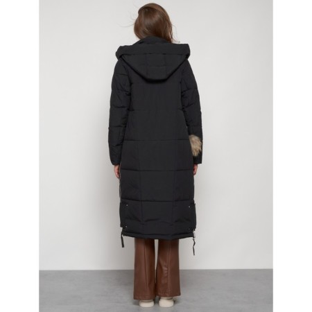 Coat insulated winter female, size 50, black color-26