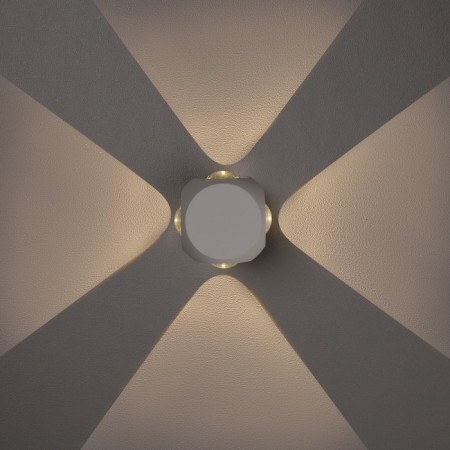 Facade lamp “Cube”, FSD-014, 4 W, 3000K, 2 rays, IP65, 220 V, metal, white-1