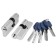 Z400/100 mm cylinder mechanism, 45+10+45, CP, 5 cl., Chromium color