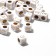 Acrylic bead "Letters Russian" mix, cube 6 × 6 mm, set 10 g, color gold