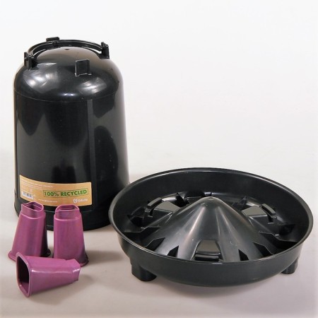 Bunker feeder for poultry for 3 kg, on legs, mix, eco recycled-1