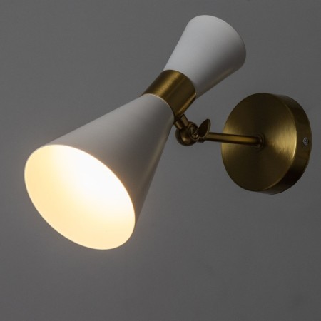 Sconces "Bianca" 1he27 40W white-gold 12x26x26 cm-2