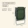 Folding chair, 55 x 54 x 88 cm, up to 120 kg, green color