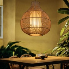 Ceiling Lamp from the rattan 